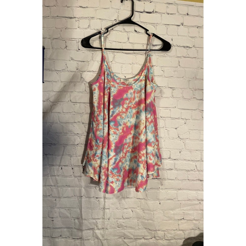 Umgee Brush Stroke Spaghetti Strap Flowy Shirt